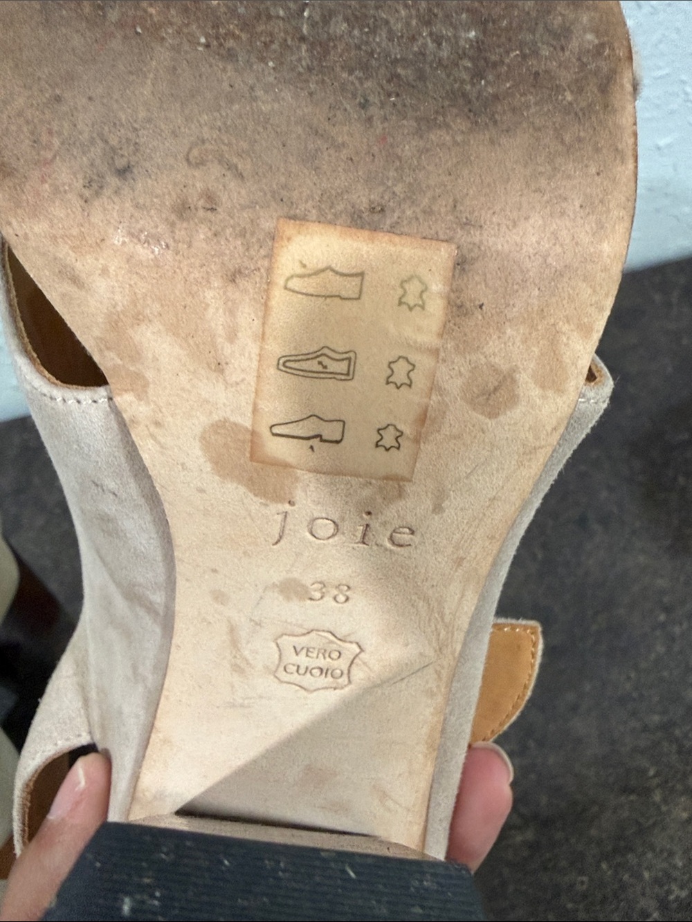 Joie Olesia Suede Block Heels Size 38 Dusty Rose - Picture 10 of 11